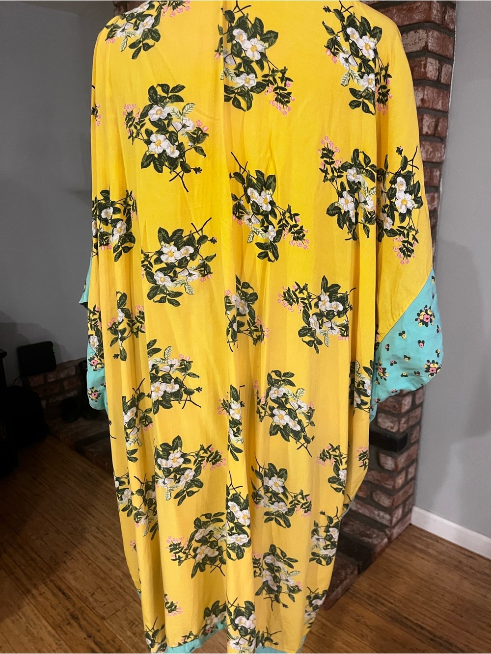 Matilda Jane Yellow and Aqua Floral Open-Front Cape - Picture 4 of 4